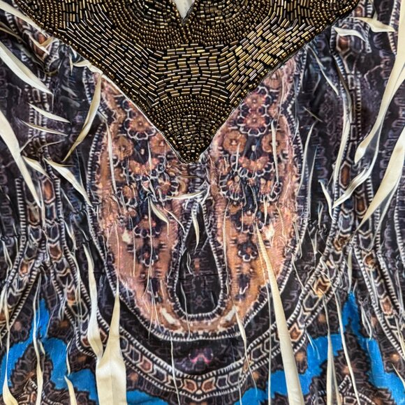 Boston Proper Boho Beaded Dress Multicolor Size M - Picture 5 of 11